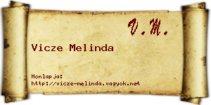 Vicze Melinda névjegykártya