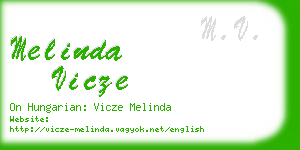 melinda vicze business card